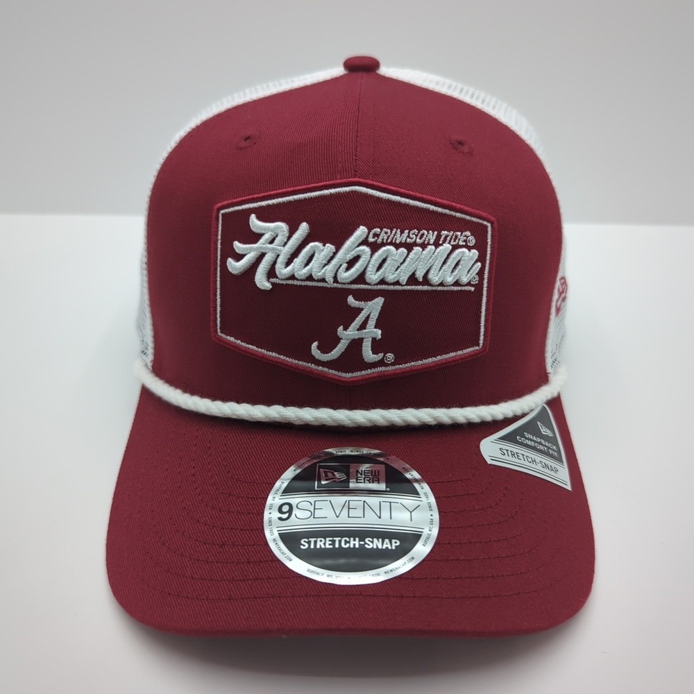 New Era Alabama Crimson Tide 9SEVENTY Snap Back Trucker Hat Crimson White Rope